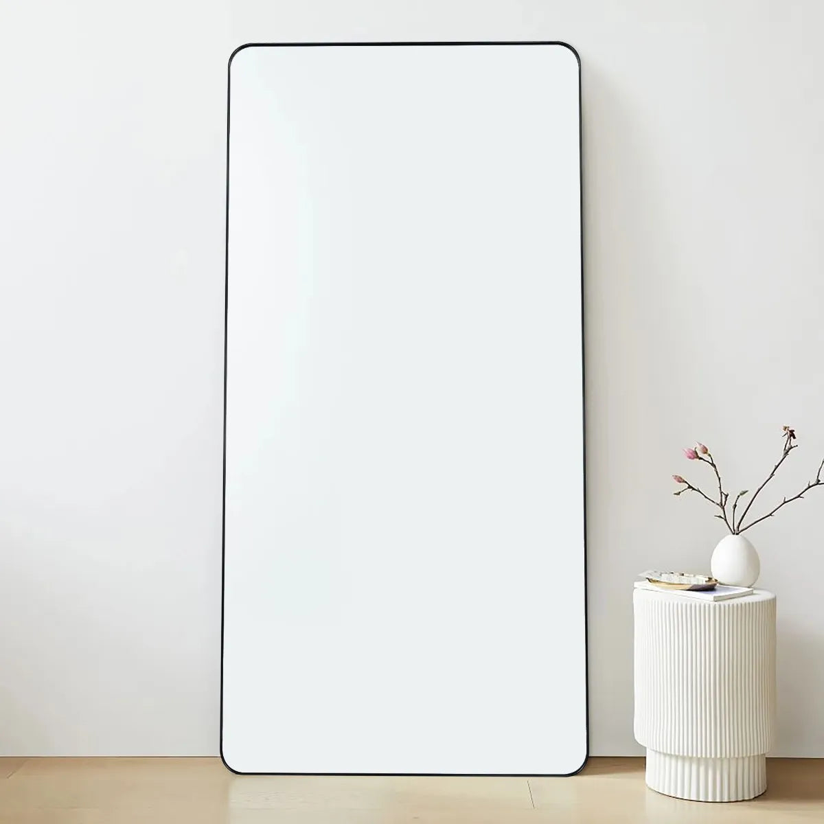 Espejo rectangular de pared Topdeco 12050 de 1.2m x 50cm marco negro