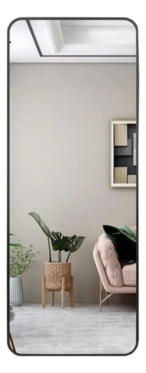Espejo rectangular de pared Topdeco 12050 de 1.2m x 50cm marco negro